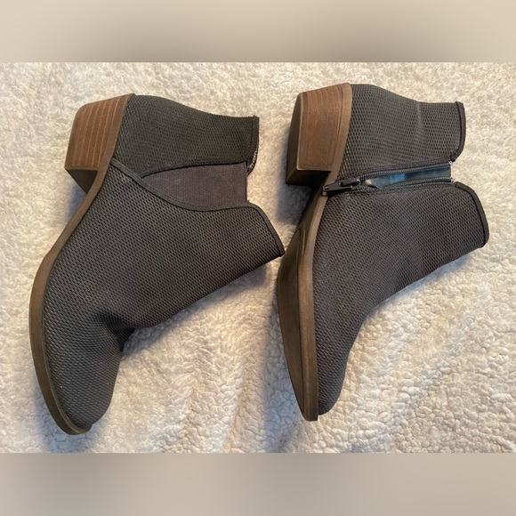 Brown/Gray zip side Kenzie Booties - Picture 3 of 4